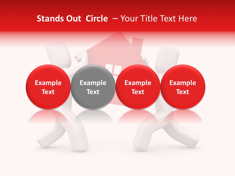 Person Carrying House Icon PowerPoint Template