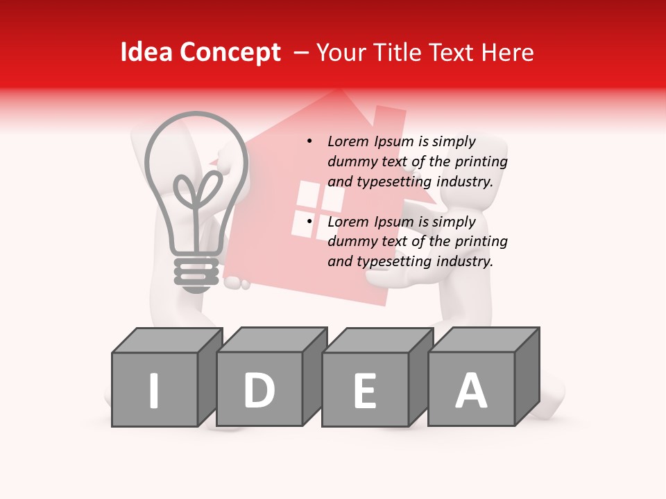 Person Carrying House Icon PowerPoint Template