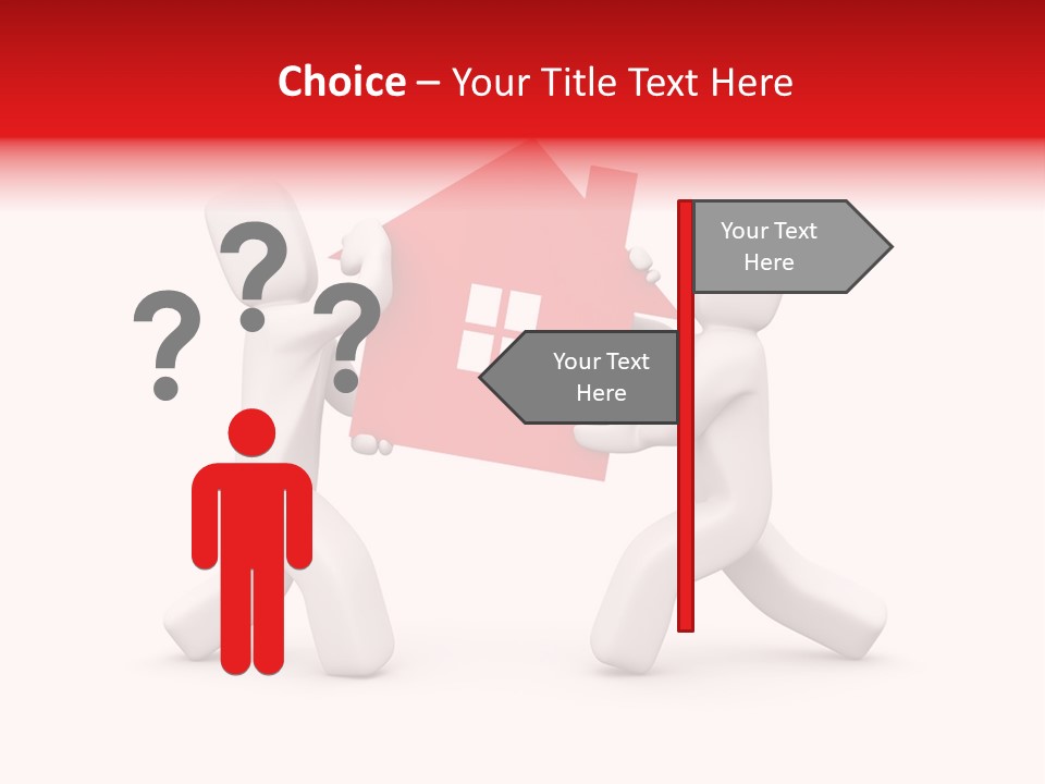 Person Carrying House Icon PowerPoint Template