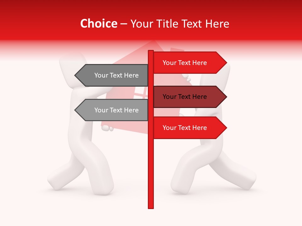 Person Carrying House Icon PowerPoint Template