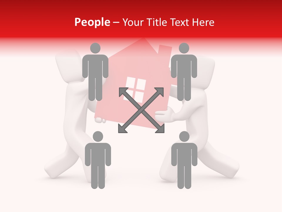 Person Carrying House Icon PowerPoint Template