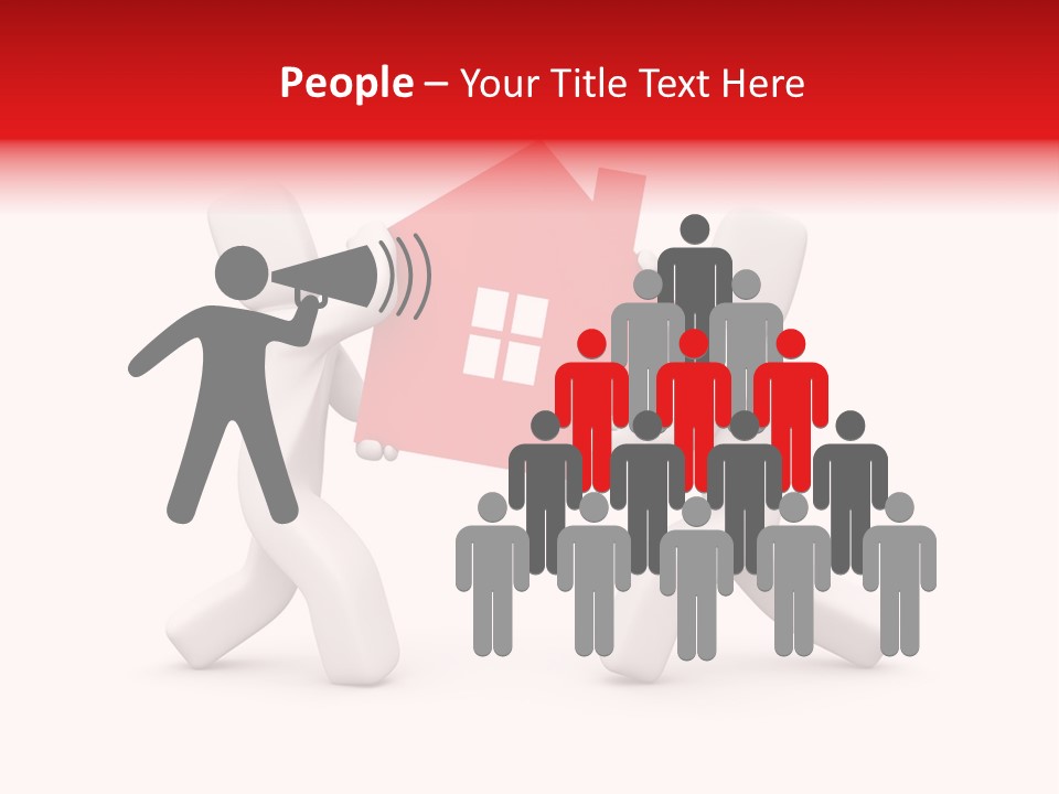 Person Carrying House Icon PowerPoint Template