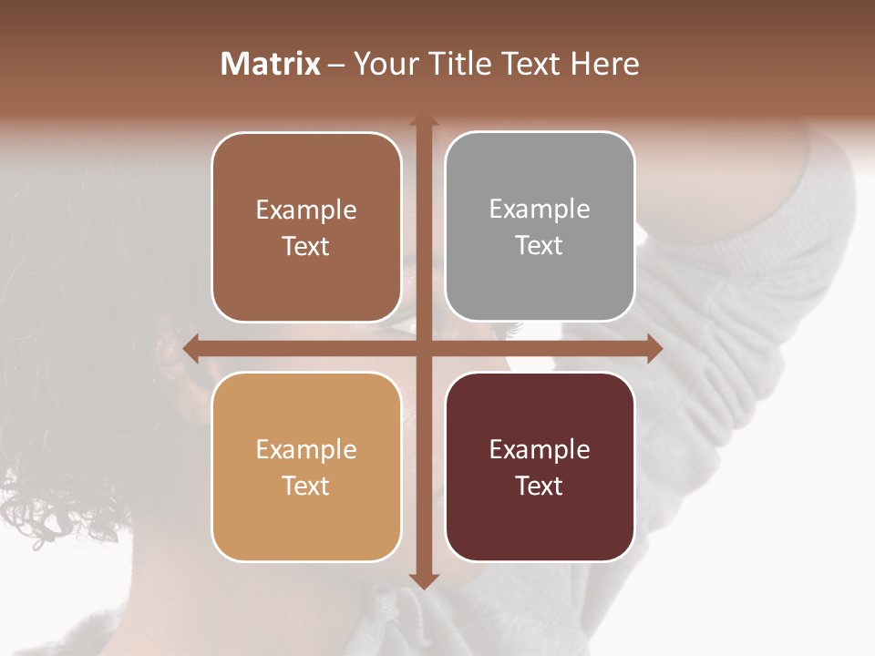 Beautiful Black Woman With Her Face Covered In Sweat PowerPoint Template