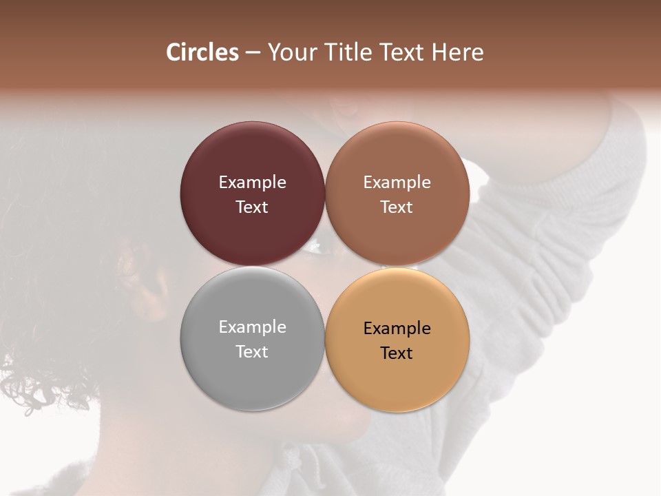 Beautiful Black Woman With Her Face Covered In Sweat PowerPoint Template