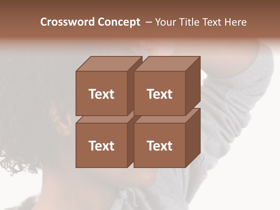 Beautiful Black Woman With Her Face Covered In Sweat PowerPoint Template