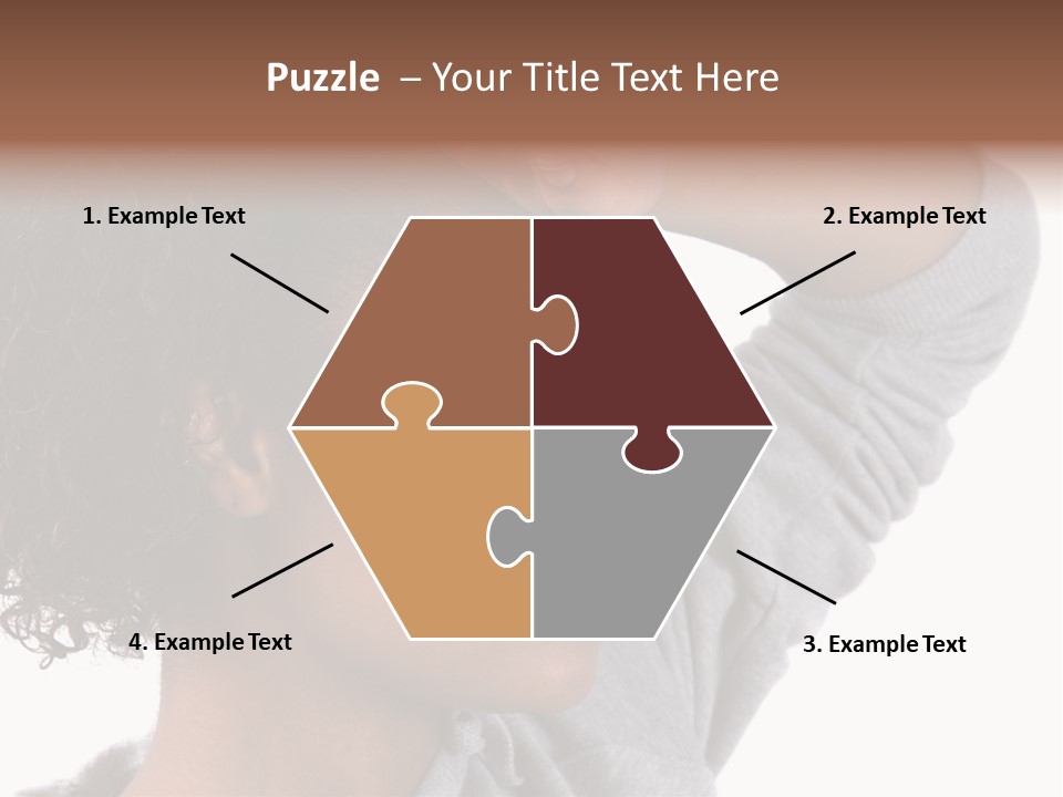 Beautiful Black Woman With Her Face Covered In Sweat PowerPoint Template