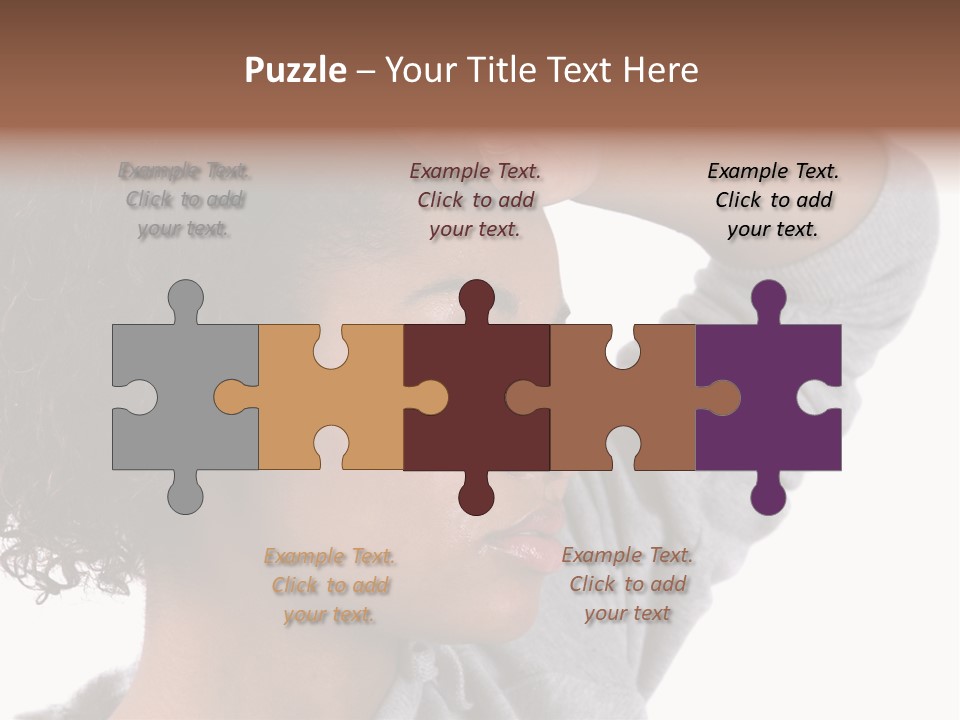 Beautiful Black Woman With Her Face Covered In Sweat PowerPoint Template