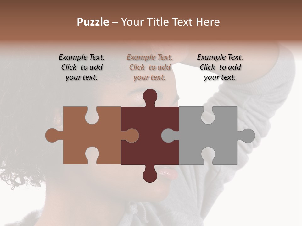 Beautiful Black Woman With Her Face Covered In Sweat PowerPoint Template