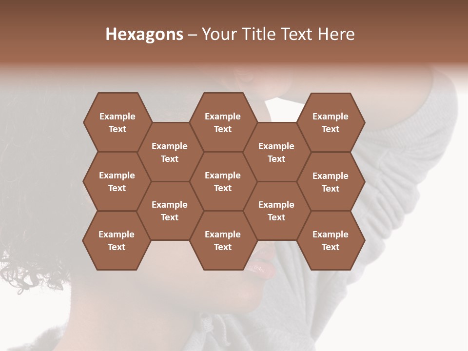 Beautiful Black Woman With Her Face Covered In Sweat PowerPoint Template