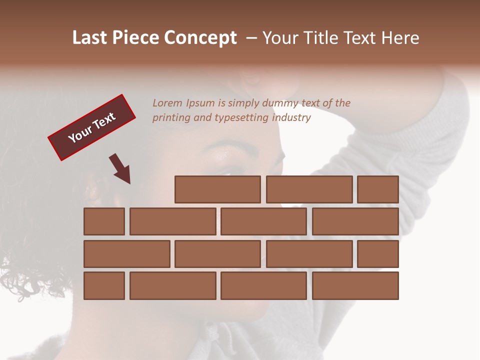 Beautiful Black Woman With Her Face Covered In Sweat PowerPoint Template