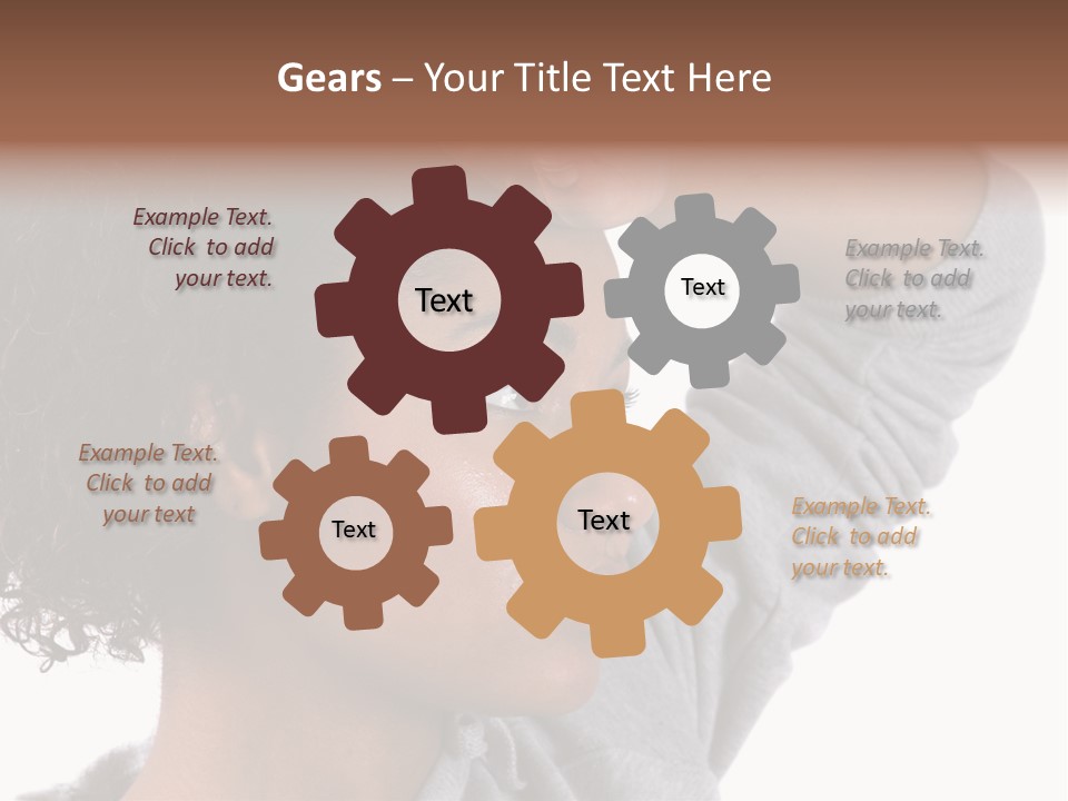 Beautiful Black Woman With Her Face Covered In Sweat PowerPoint Template