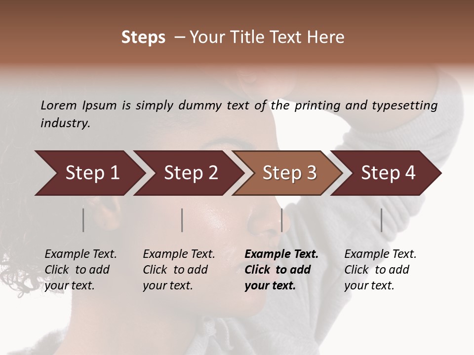 Beautiful Black Woman With Her Face Covered In Sweat PowerPoint Template