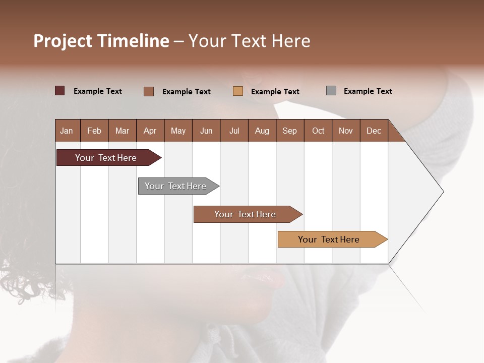 Beautiful Black Woman With Her Face Covered In Sweat PowerPoint Template