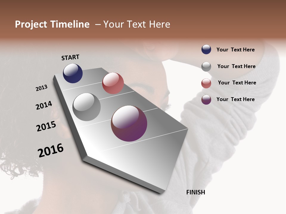 Beautiful Black Woman With Her Face Covered In Sweat PowerPoint Template