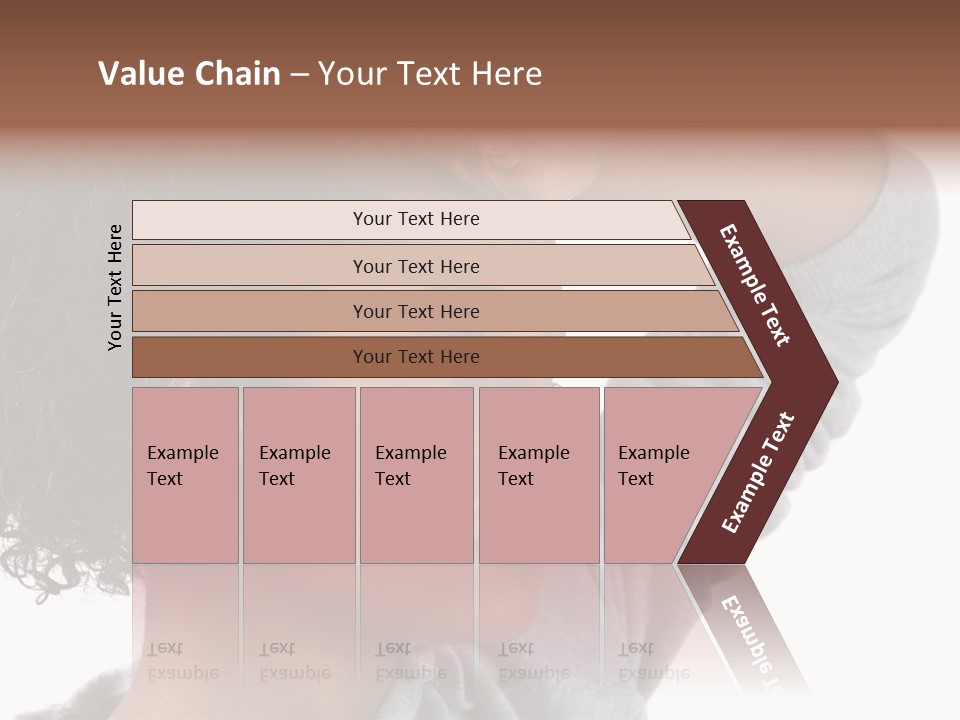 Beautiful Black Woman With Her Face Covered In Sweat PowerPoint Template