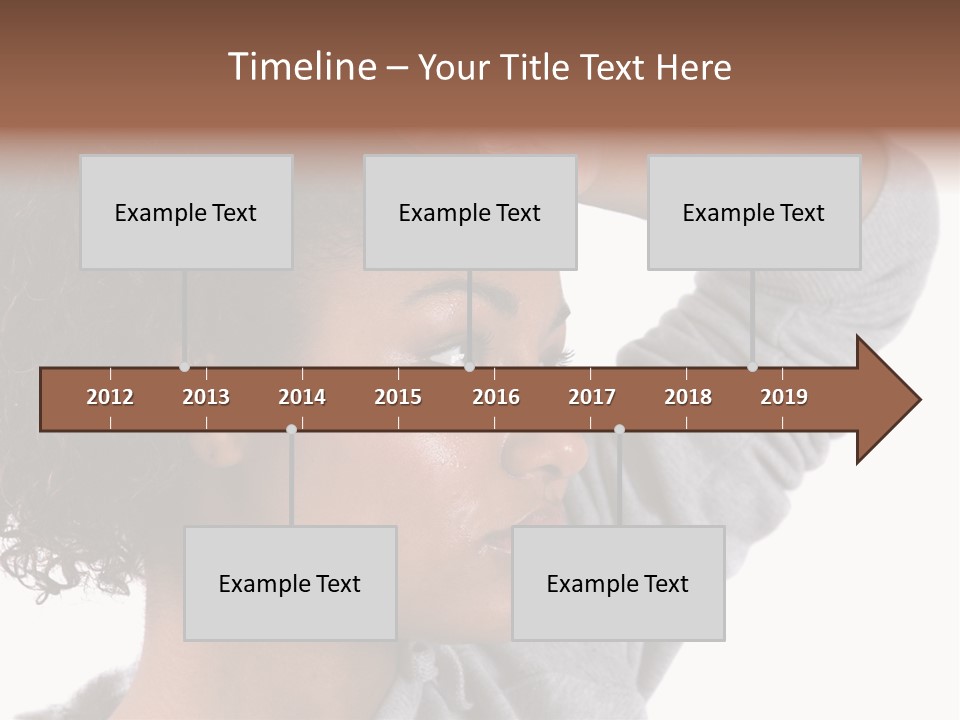Beautiful Black Woman With Her Face Covered In Sweat PowerPoint Template