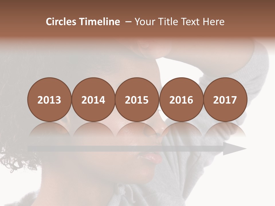 Beautiful Black Woman With Her Face Covered In Sweat PowerPoint Template