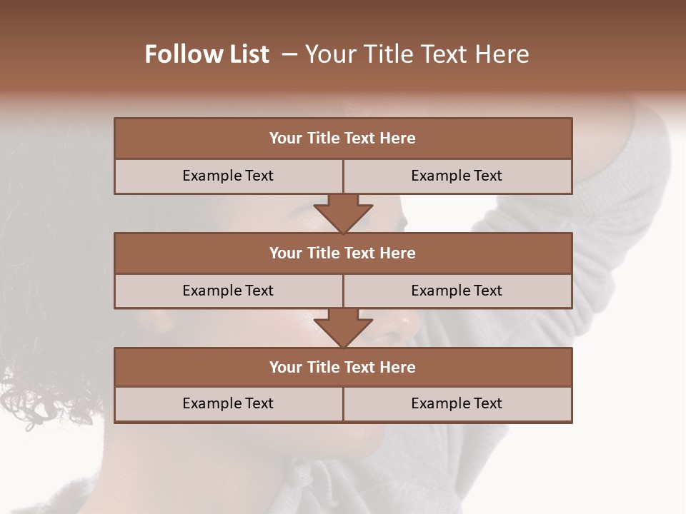 Beautiful Black Woman With Her Face Covered In Sweat PowerPoint Template