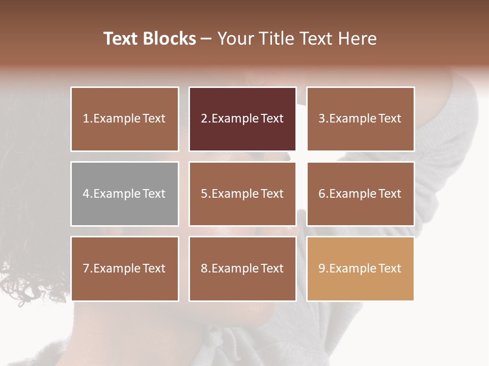 Beautiful Black Woman With Her Face Covered In Sweat PowerPoint Template