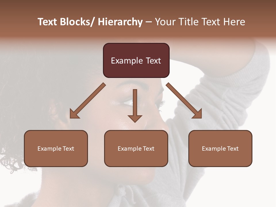 Beautiful Black Woman With Her Face Covered In Sweat PowerPoint Template