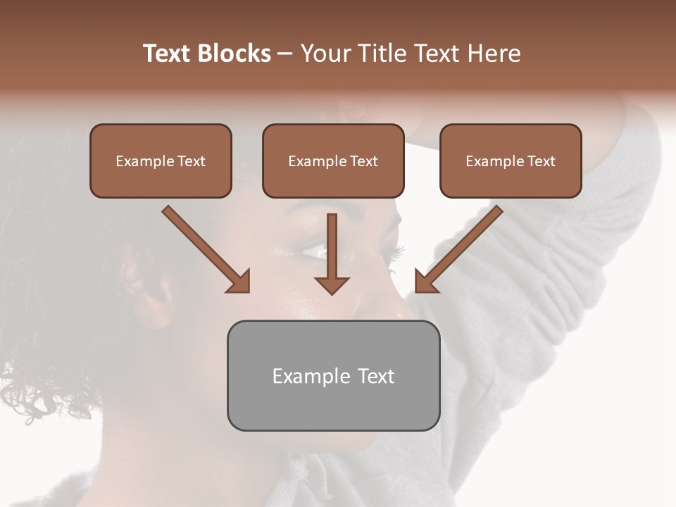 Beautiful Black Woman With Her Face Covered In Sweat PowerPoint Template