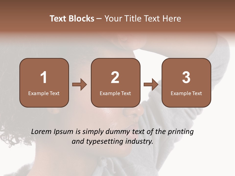Beautiful Black Woman With Her Face Covered In Sweat PowerPoint Template