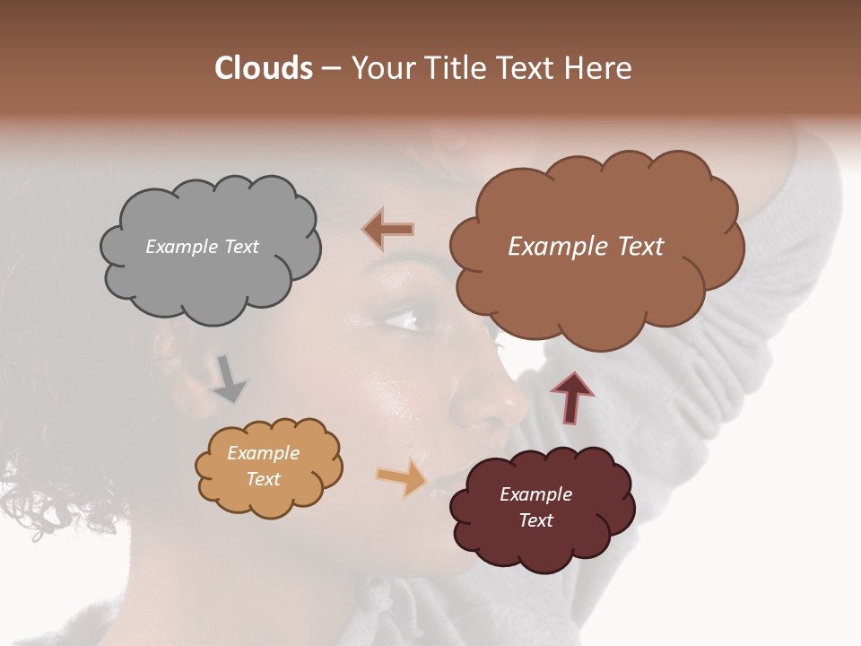 Beautiful Black Woman With Her Face Covered In Sweat PowerPoint Template