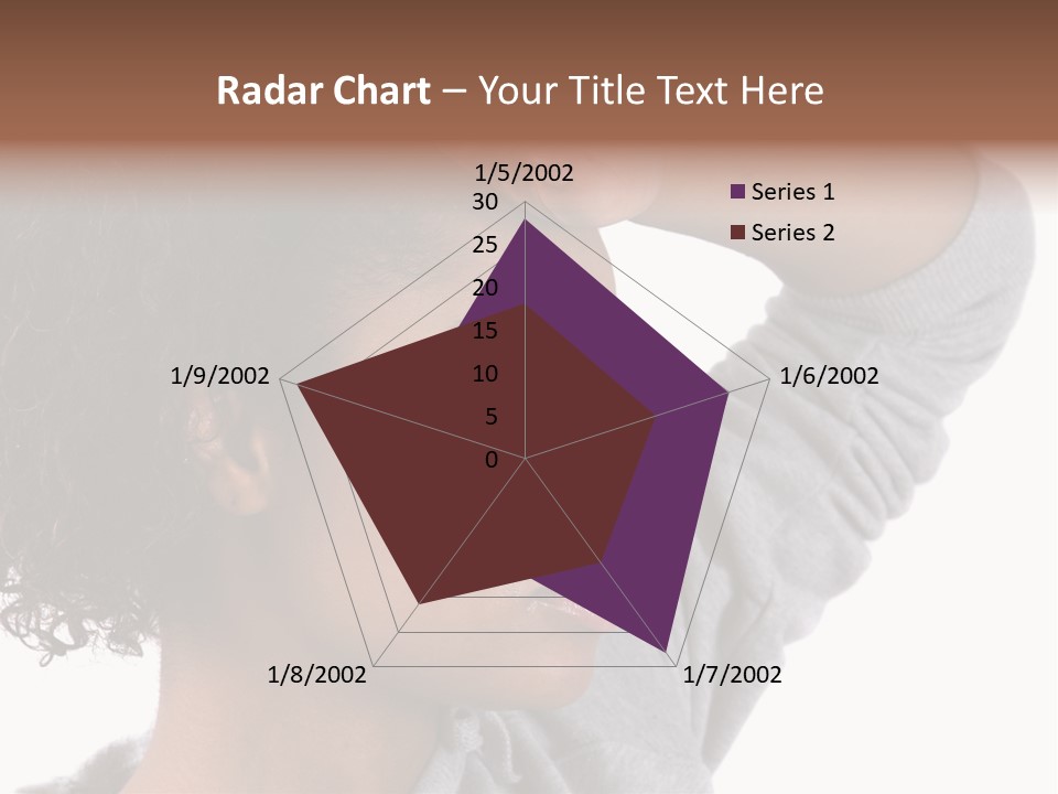 Beautiful Black Woman With Her Face Covered In Sweat PowerPoint Template