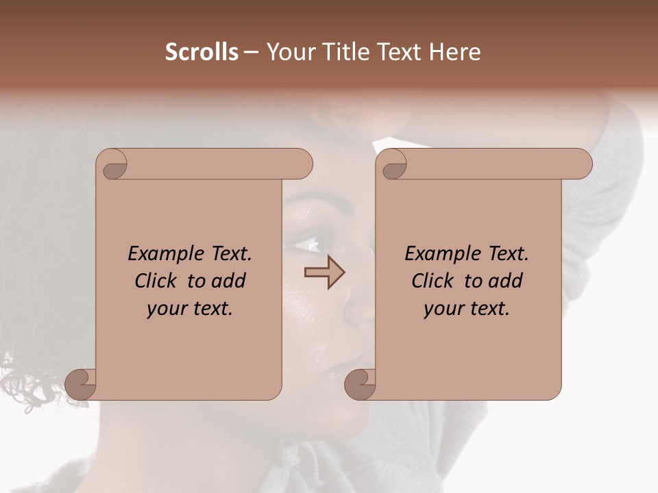 Beautiful Black Woman With Her Face Covered In Sweat PowerPoint Template