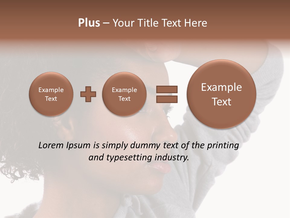 Beautiful Black Woman With Her Face Covered In Sweat PowerPoint Template
