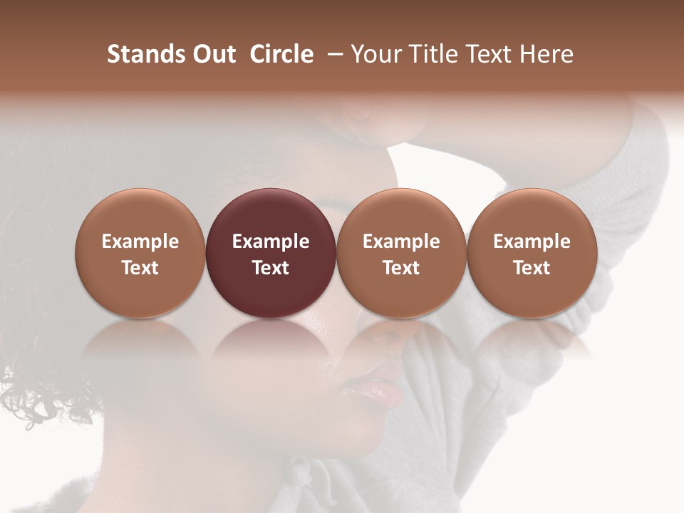 Beautiful Black Woman With Her Face Covered In Sweat PowerPoint Template