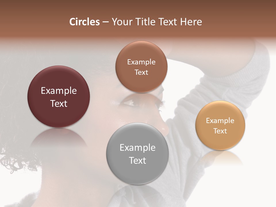 Beautiful Black Woman With Her Face Covered In Sweat PowerPoint Template