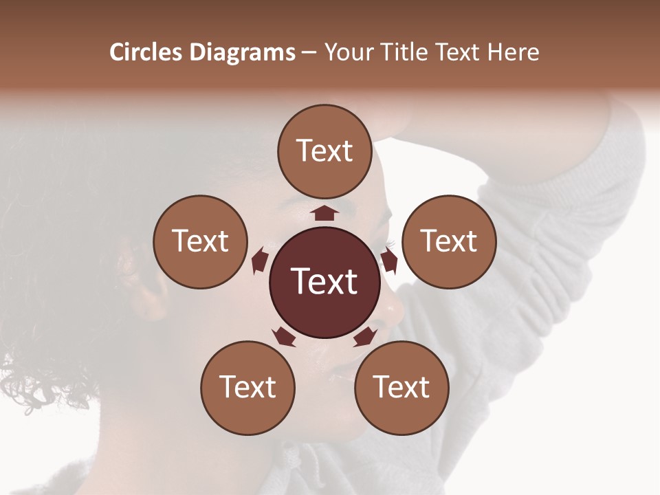 Beautiful Black Woman With Her Face Covered In Sweat PowerPoint Template