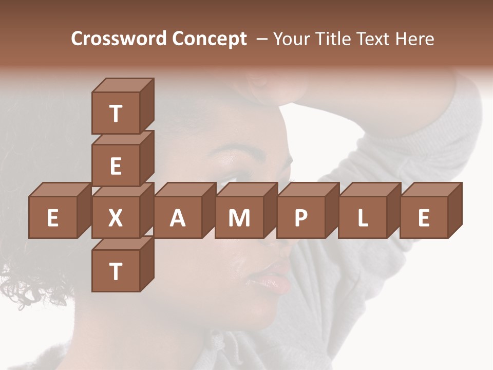 Beautiful Black Woman With Her Face Covered In Sweat PowerPoint Template