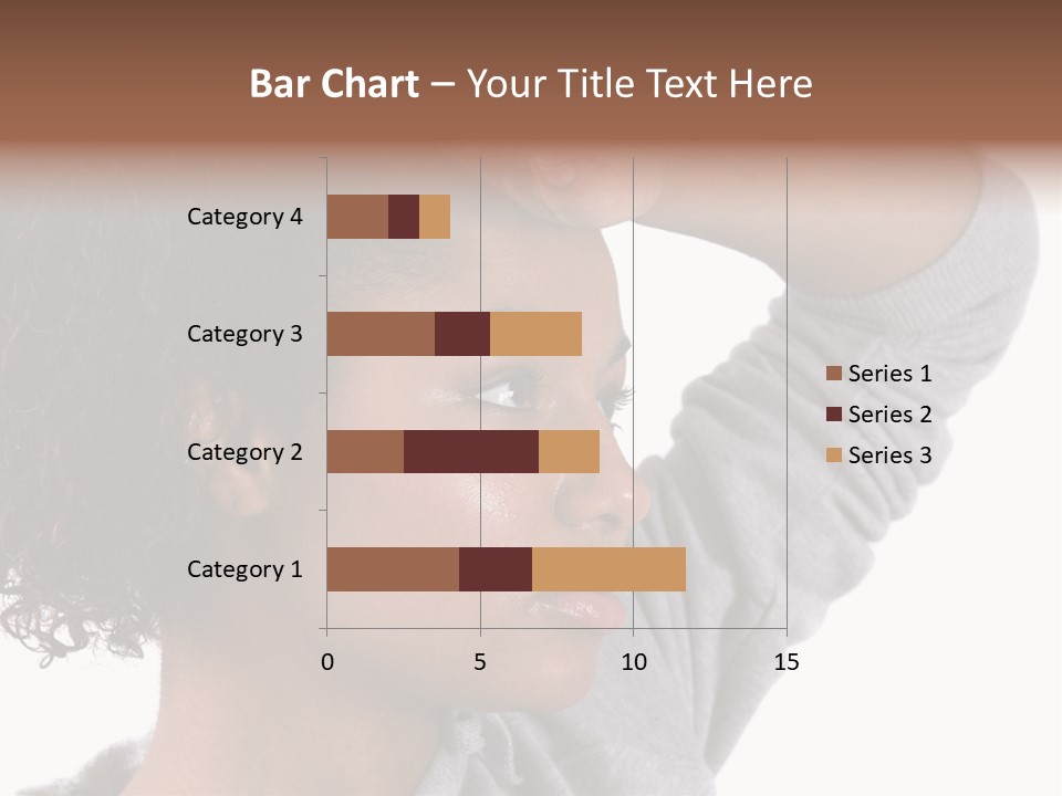 Beautiful Black Woman With Her Face Covered In Sweat PowerPoint Template