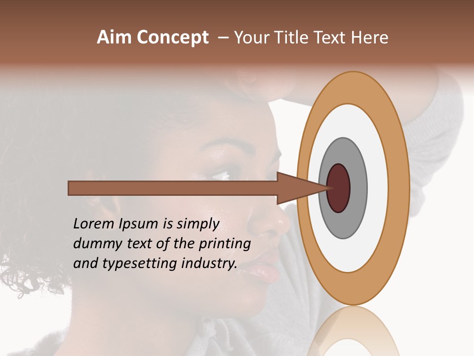 Beautiful Black Woman With Her Face Covered In Sweat PowerPoint Template