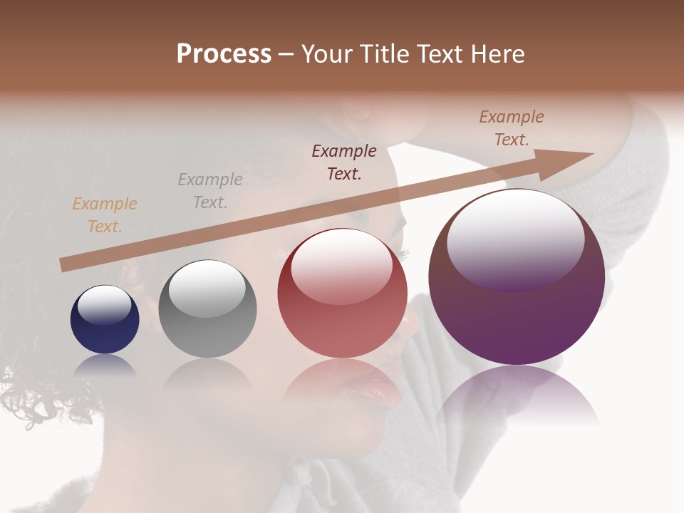 Beautiful Black Woman With Her Face Covered In Sweat PowerPoint Template