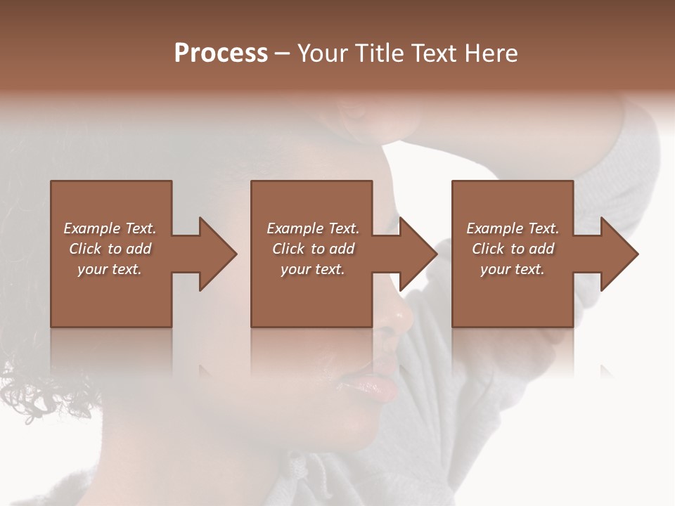 Beautiful Black Woman With Her Face Covered In Sweat PowerPoint Template