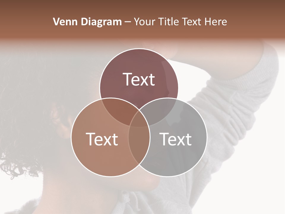 Beautiful Black Woman With Her Face Covered In Sweat PowerPoint Template