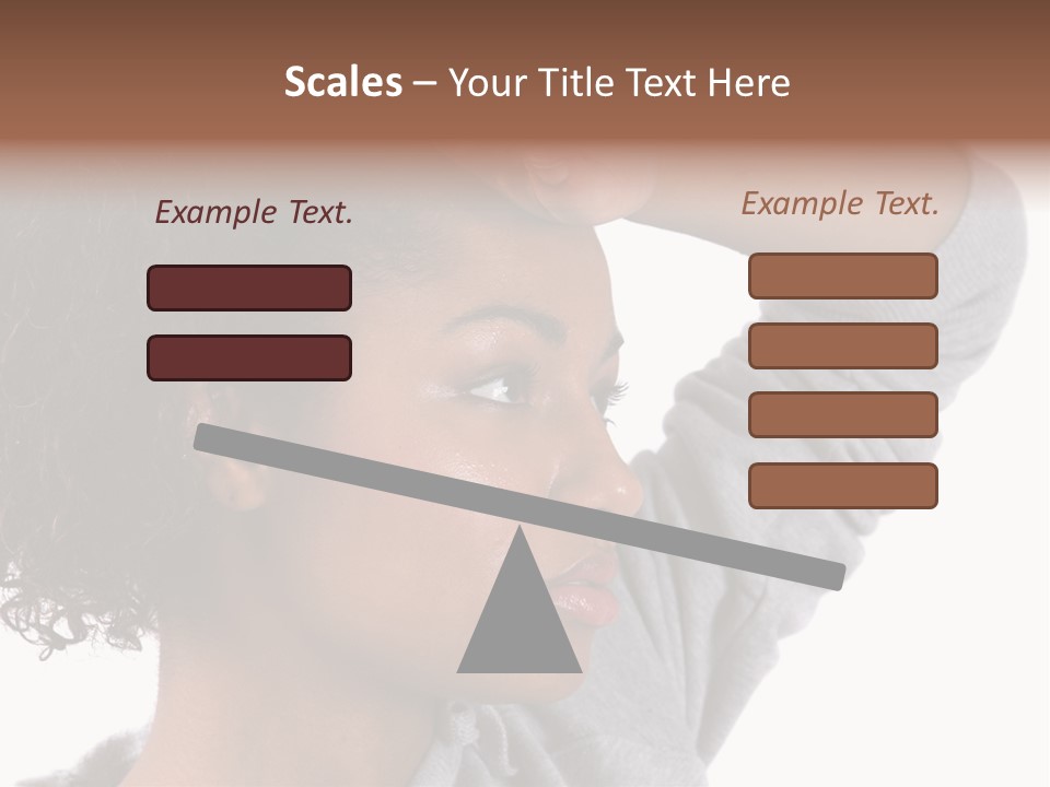 Beautiful Black Woman With Her Face Covered In Sweat PowerPoint Template