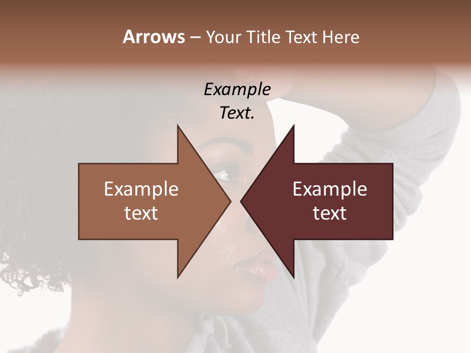 Beautiful Black Woman With Her Face Covered In Sweat PowerPoint Template