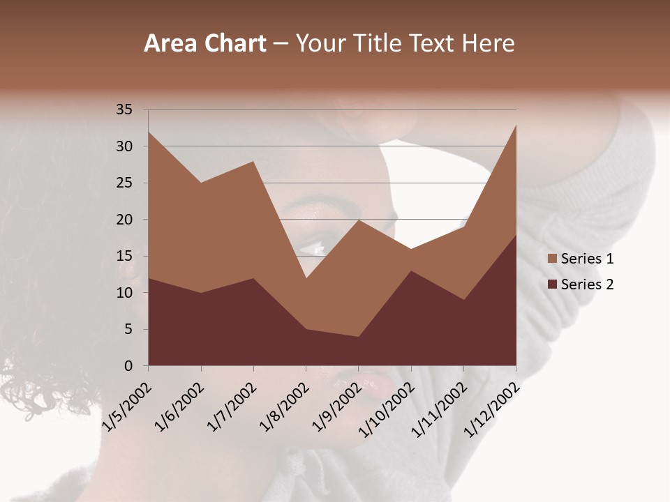 Beautiful Black Woman With Her Face Covered In Sweat PowerPoint Template