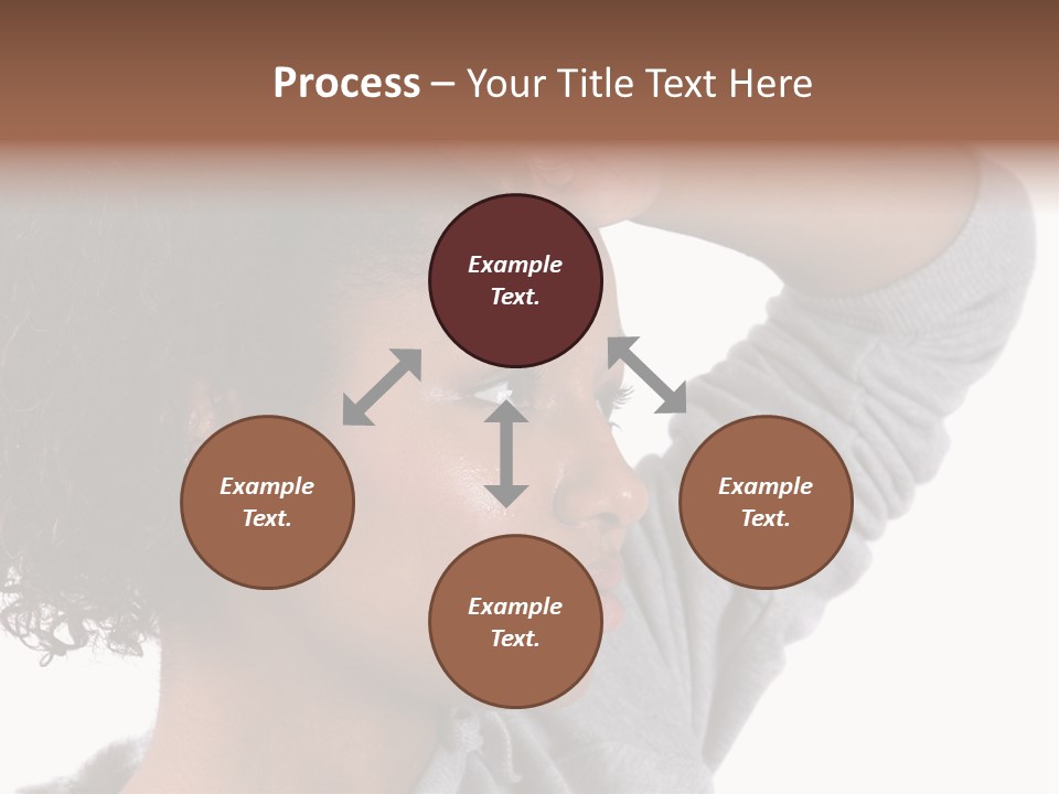 Beautiful Black Woman With Her Face Covered In Sweat PowerPoint Template