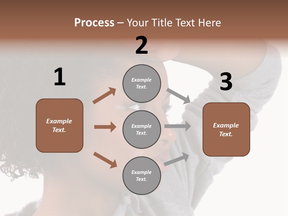 Beautiful Black Woman With Her Face Covered In Sweat PowerPoint Template