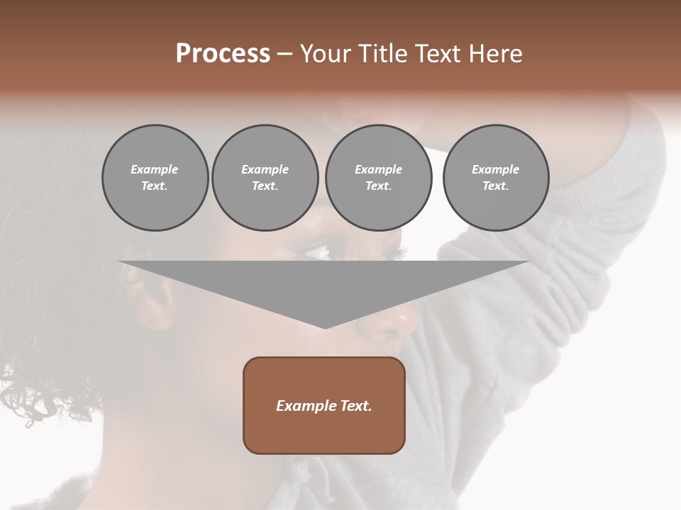 Beautiful Black Woman With Her Face Covered In Sweat PowerPoint Template