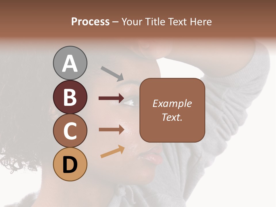 Beautiful Black Woman With Her Face Covered In Sweat PowerPoint Template