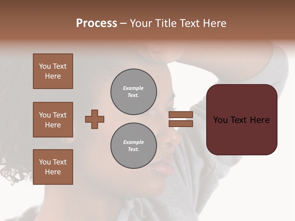 Beautiful Black Woman With Her Face Covered In Sweat PowerPoint Template