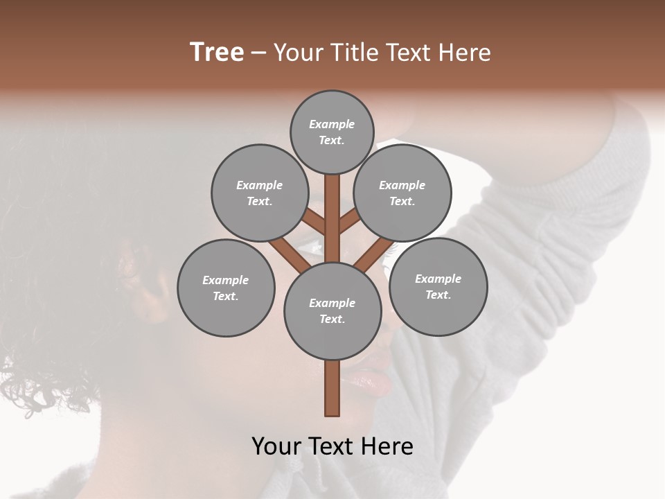 Beautiful Black Woman With Her Face Covered In Sweat PowerPoint Template