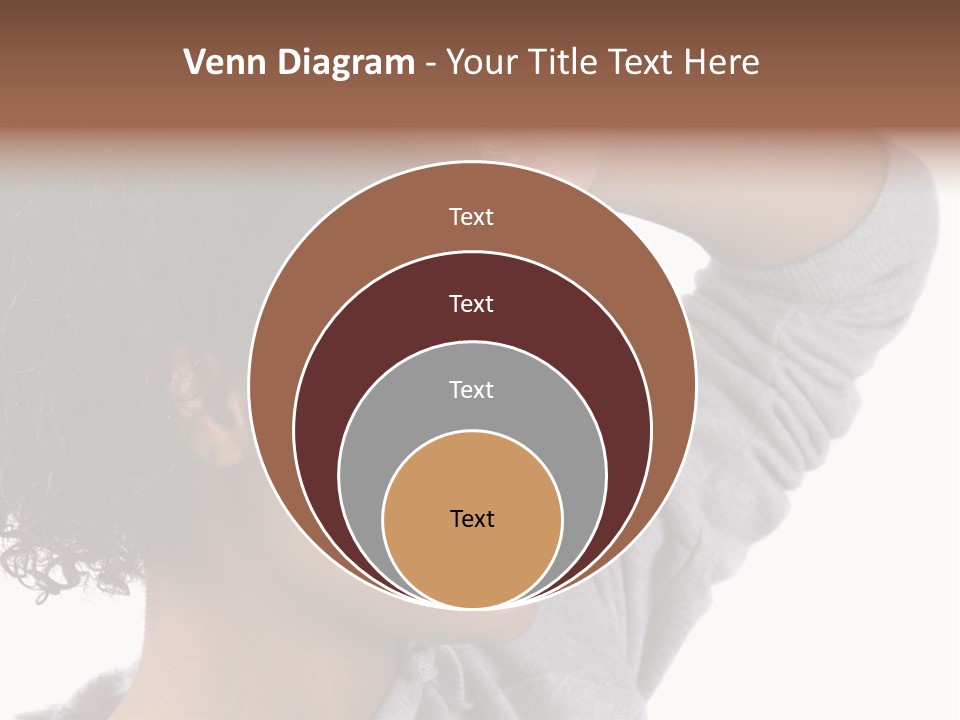 Beautiful Black Woman With Her Face Covered In Sweat PowerPoint Template