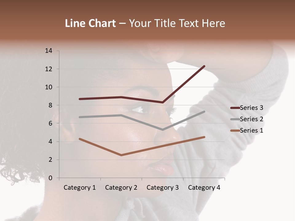Beautiful Black Woman With Her Face Covered In Sweat PowerPoint Template